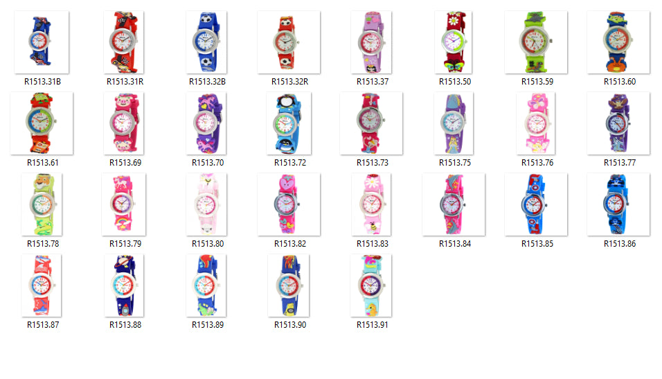 Ravel Children Girls & Boys 3D Cartoon Time Teacher Watch Available Multicolour & Design Strap R1513