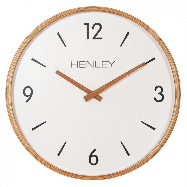 Wooden Textured Weave Wall Clock HCW014-Brown