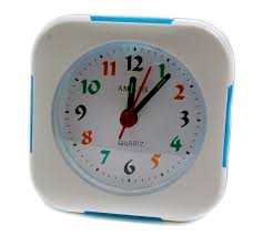 Amplus Quiet Sweep Analogue Alarm Clock PT203 Blue