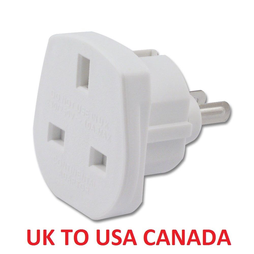 UK to USA / Canada Inter-Continental Tourist Travel Adaptor