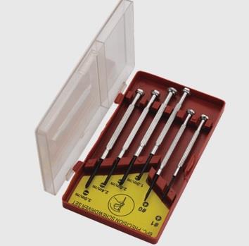 #711 Screw Driver Set of 6 with Hexagonal Swivel Heads Watch Tool