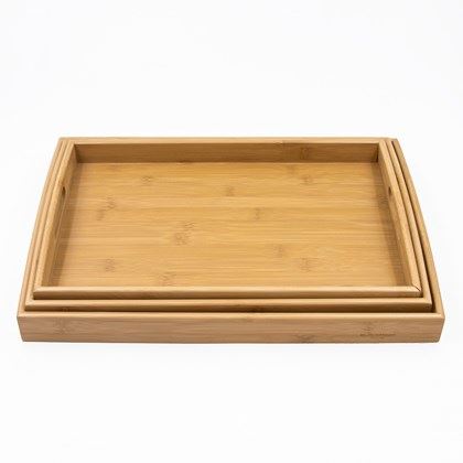 Blackmoor 3 Piece Bamboo Tray Set (Carton of 8)