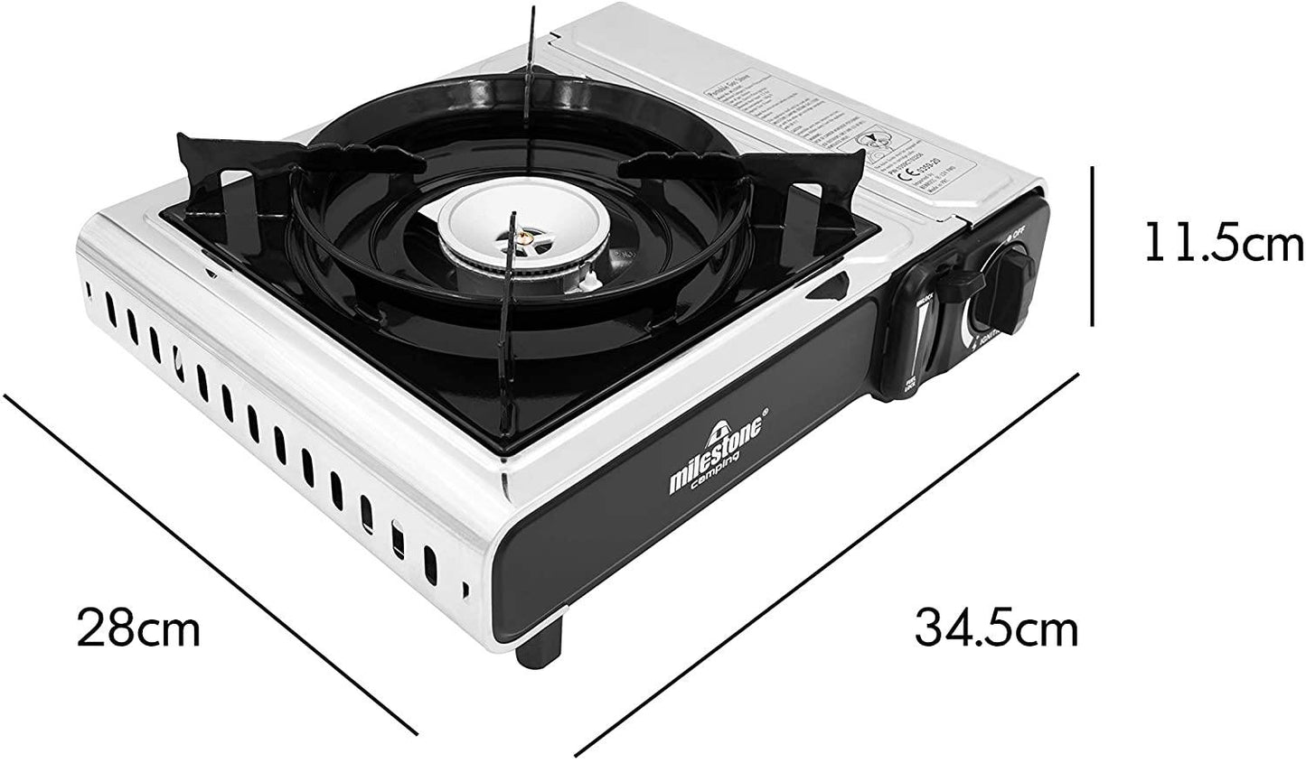 Milestone Portable Gas Stove-Full Safety Standard Certified (Carton of 6)