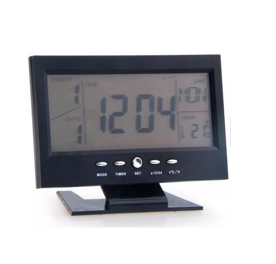 Kadio Digital Voice control LCD Clock with Temperature Day/Date Display DS-8082 Available Multiple Colour