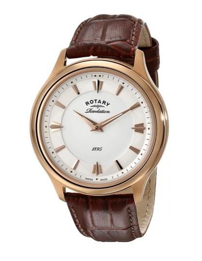 Rotary Mens Analogue Quartz Watch With Leather Strap Gs02967/06/10