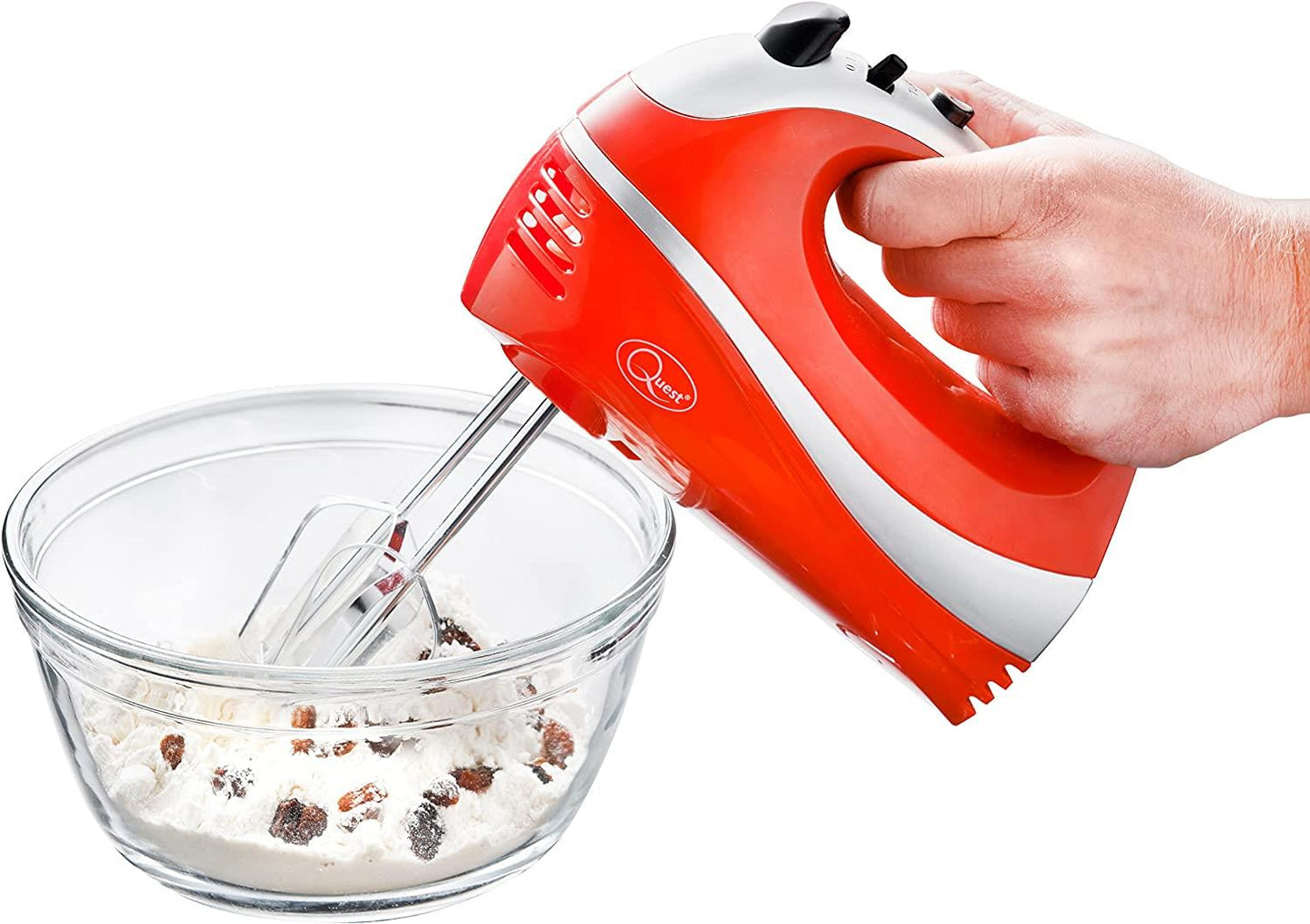 Quest Professional Hand Mixer - Red/Silver (Carton of 8)