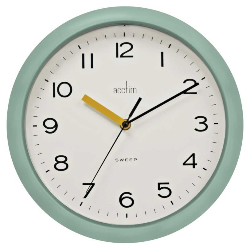 ACCTIM 'Rhea' Wall Clock 29cm in Cool Mint 22855
