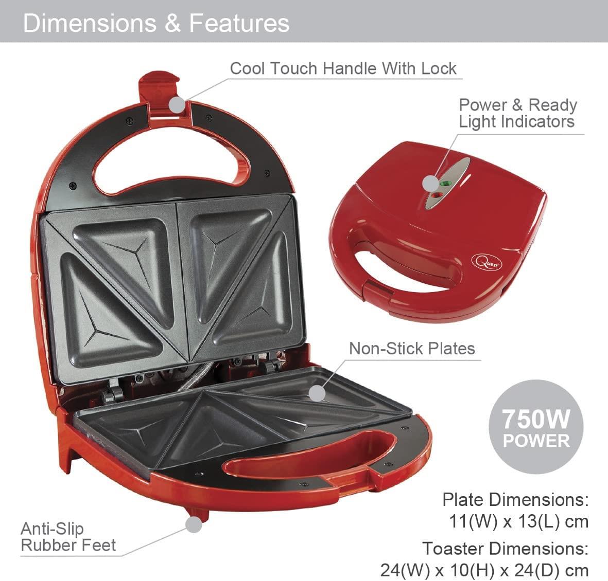 Quest Sandwich Maker Red (Carton of 6)