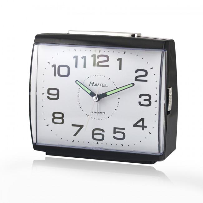 Ravel Large Square Retro Bedside / Mantle Quartz Alarm Clock RC037 Available Multiple Colour
