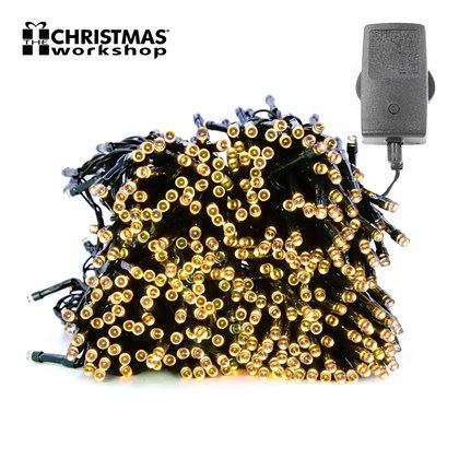 Christmas Workshop 200 LED Chaser & Timer Lights - Warm White (Carton of 12)