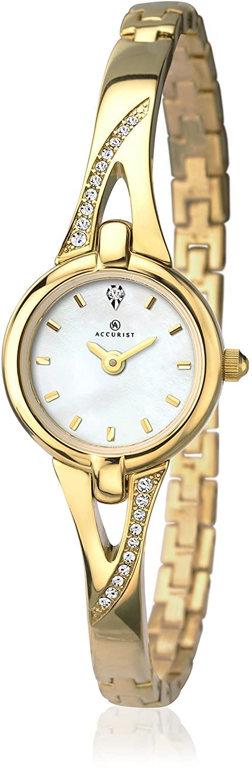 Accurist London Women's Fashion Gold Plated Bracelet Wristwatch