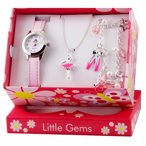 Ravel Girls Children Little Gems Watch & Jewellery Set Available Multiple Design R22 - CLEARANCE NEEDS RE-BATTERY