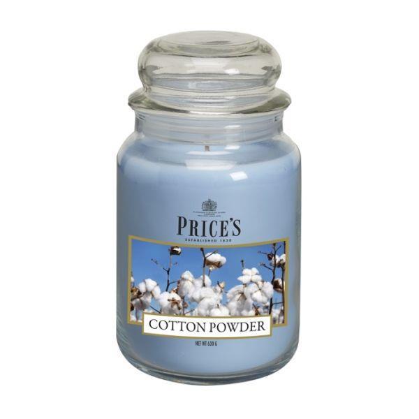 Price's Large Jar Candle Cotton Powder PBJ010625