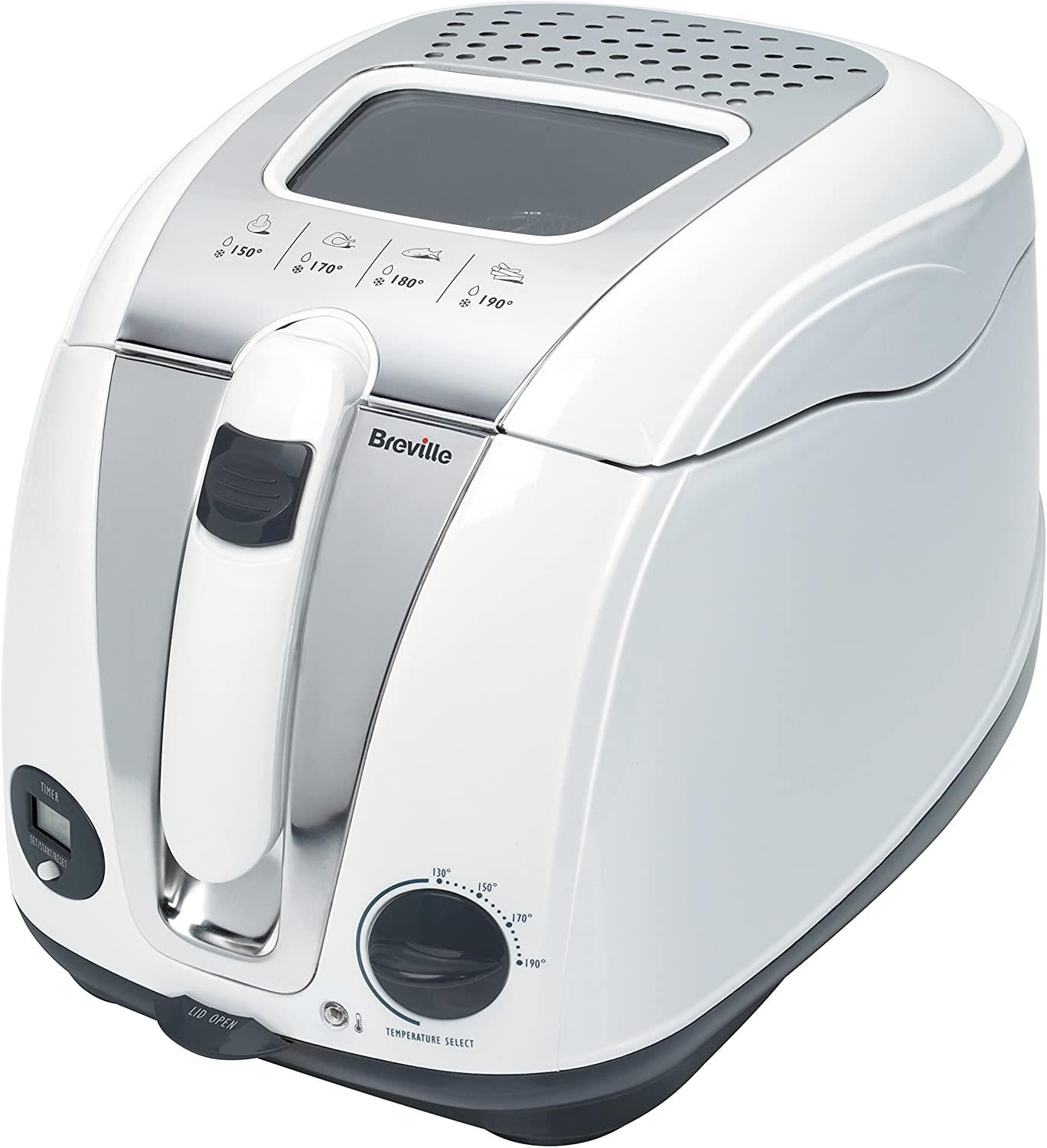 Breville Easy Clean Digital Deep Fryer, 1Kg, 2L Capacity VDF108R (Refurbished)