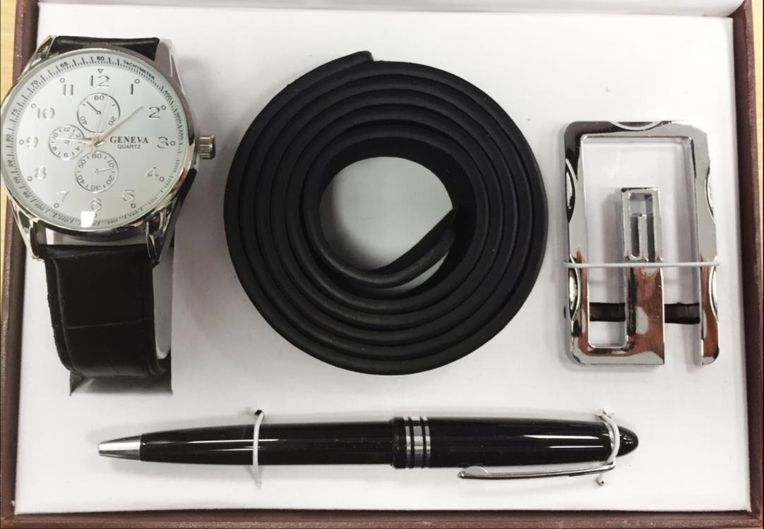 Geneva Gents Watch, Pen & Belt Set 27124