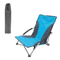 Milestone Low Slung Folding Beach/Camping Chair - Blue (Carton of 6)