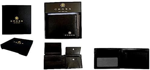 Cross Luxury Insignia Express 2 Piece Set Leather Wallet with Credit Card Case - Black