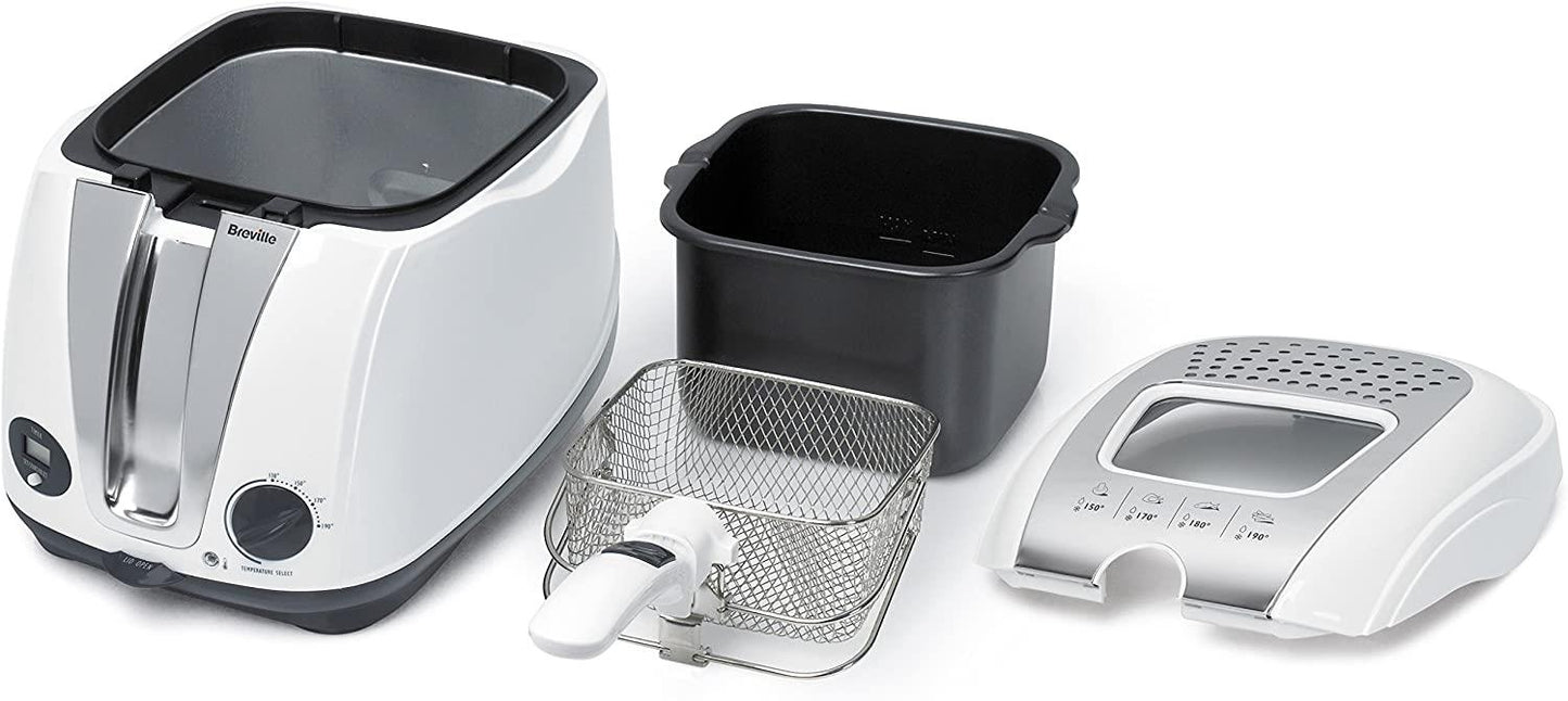 Breville Easy Clean Digital Deep Fryer, 1Kg, 2L Capacity VDF108R (Refurbished)