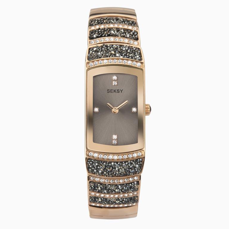 Seksy Rocks® Ladies Watch Rose Gold Case Stainless Steel