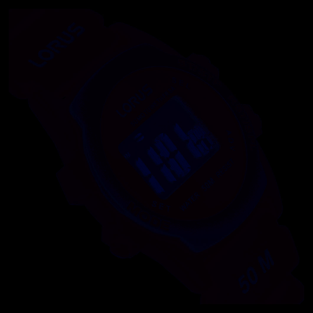 Lorus Mens Sports Digital Dial Black Rubber Strap Alarm Watch R2361ax9