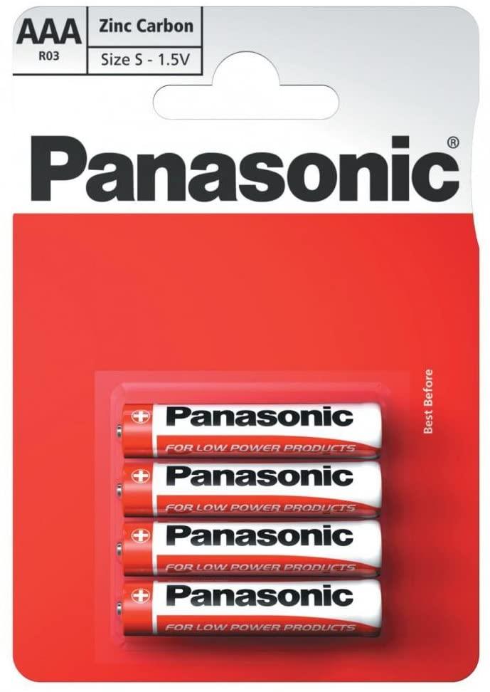 Panasonic AAA Zinc Batteries 4 Per Card- Box of 12