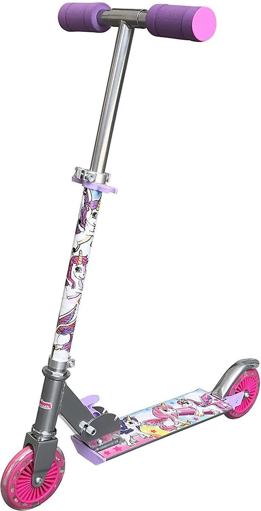 Unicorn Push Scooter with 2 light up Wheel Outdoor Game for Boy Girl SV13988