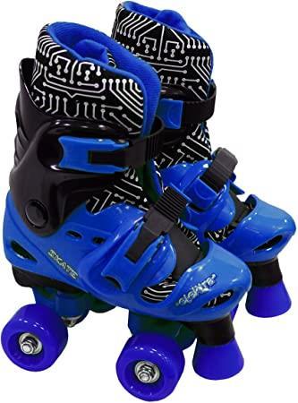 Elektra Adjustable Quad Boot (Medium, Black/ Blue) Outdoor Activity Game