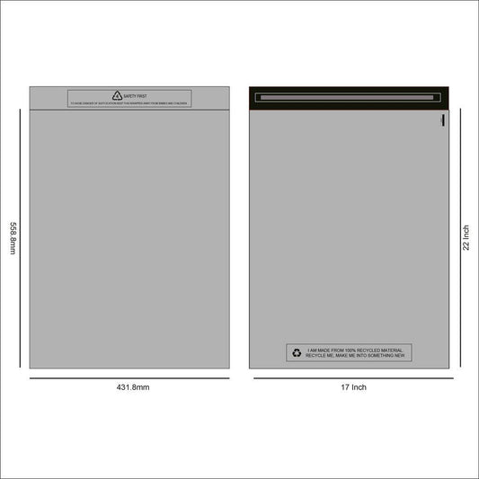 Grey Postal Mail Bag 17x22" (100)