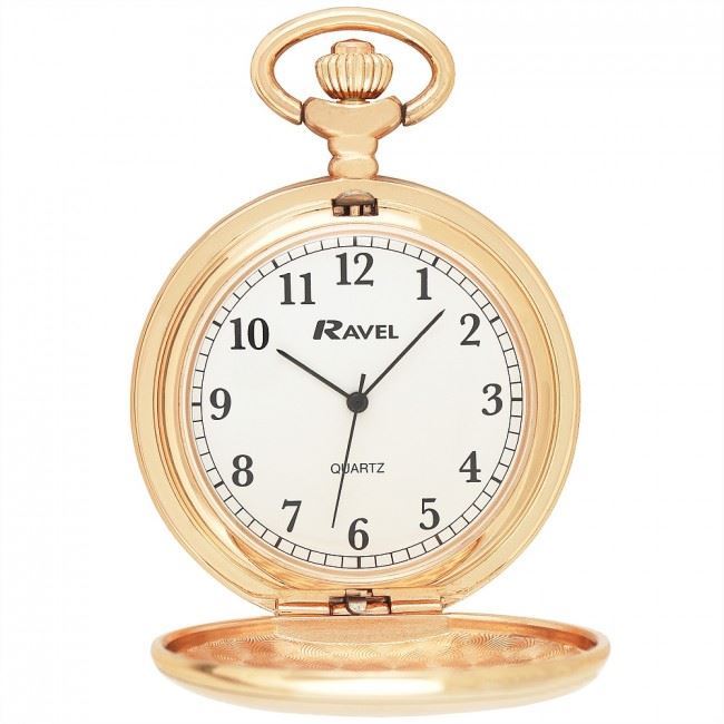 Ravel Plain Pocket Watch Chrome R1001 Available Multiple Colour