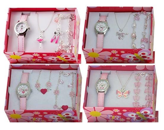 Ravel Girls Little Gems Watch & Jewellery Set Available Multiple Design R22 - CLEARANCE NEEDS RE-BATTERY