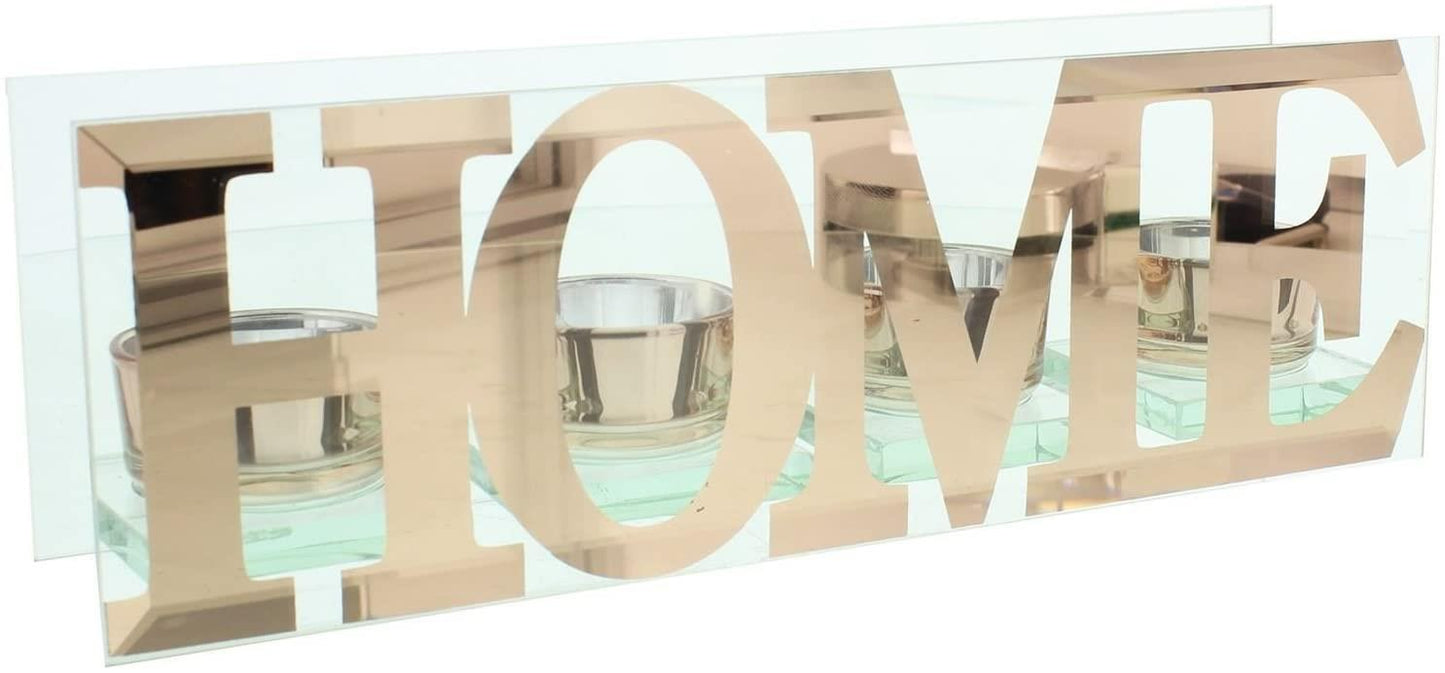 Hestia Tealight Candle Holder Home Collection Quadruple Mirror Glass Home HE627