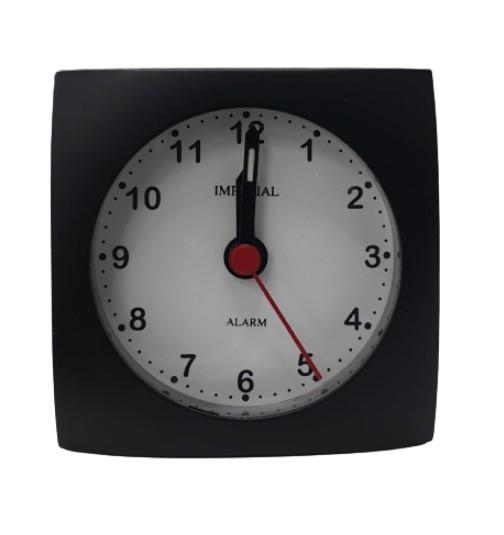 Imperial Mini Travel Alarm Clock into Black Leather Box IMP601B