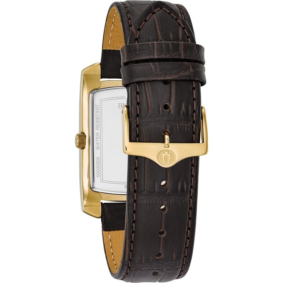 Bulova Mens Analogue Classic Quartz Watch With Leather Strap 97b162