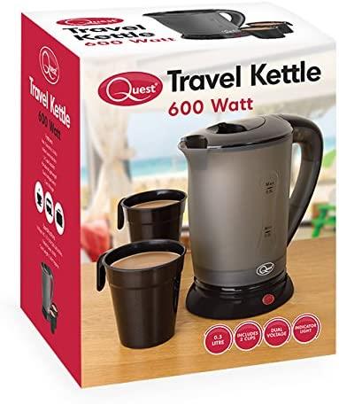 Quest 0.5L Travel Kettle - Black (Carton of 16)