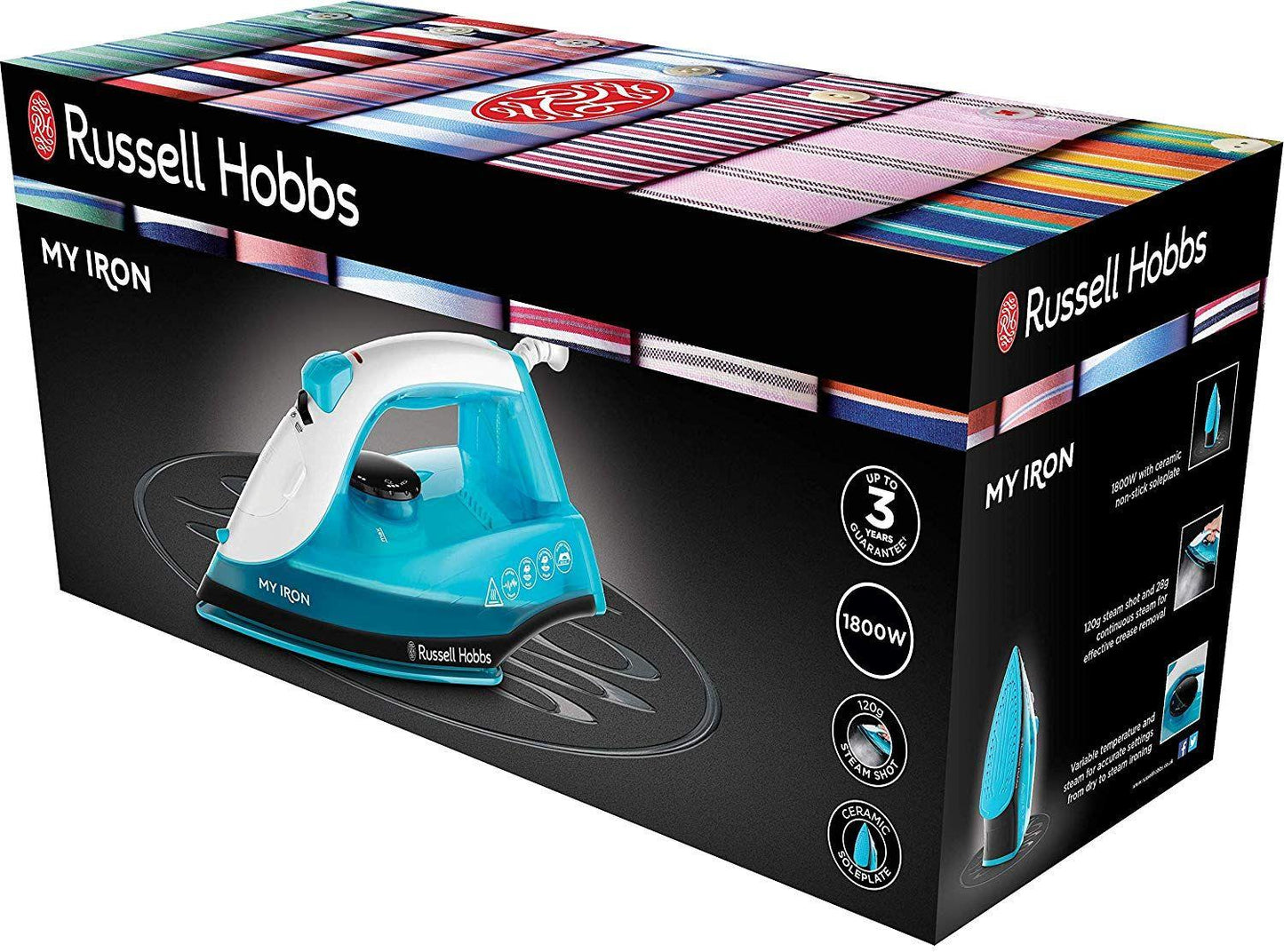 Russell Hobbs My Iron Steam Iron, Ceramic Soleplate 1800W
