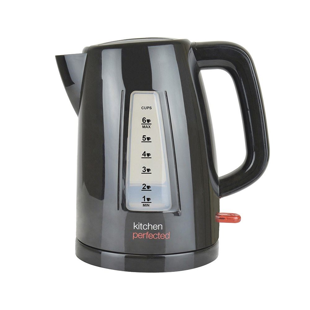 KitchenPerfected Eco-Friendly 3Kw Fast Boil Cordless Kettle - Black (Carton of 12)