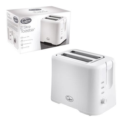 Quest 2-Slice Toaster - White (Carton of 8)