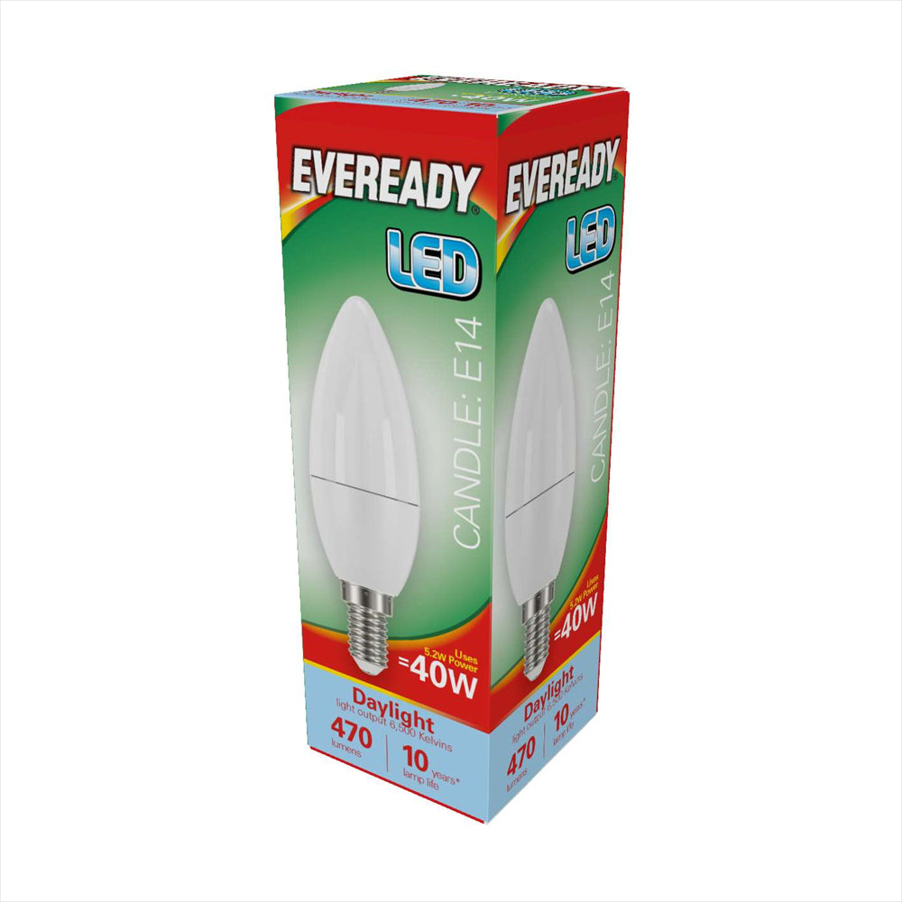 Eveready Candle LED Bulb 40W SES E14 Daylight Pk of 5