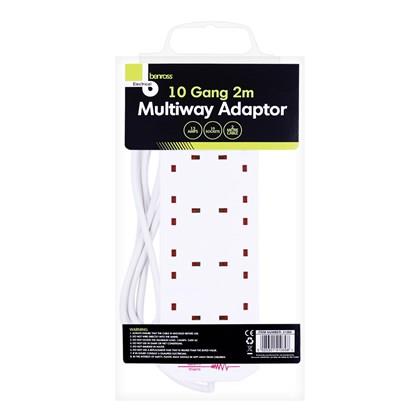 Benross 10 Way 2M Surge Protected Extension Lead - 13A (Carton of 12)