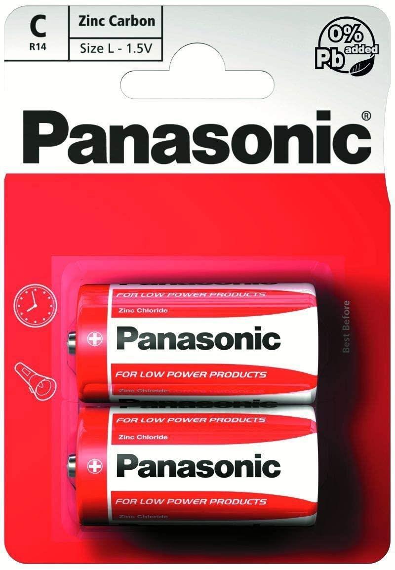 Panasonic C Size Zinc Batteries Pack of 12