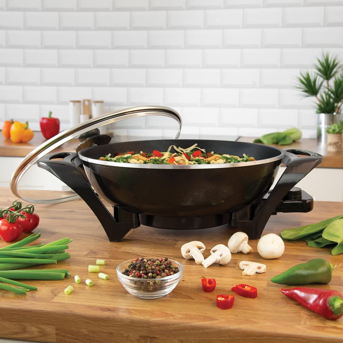 Quest Electric Non-Stick Wok (Carton of 4)