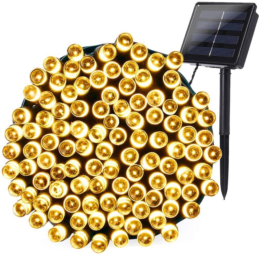 Planet Solar 200 Warm White Outdoor String Solar Powered Fairy Lights 20m