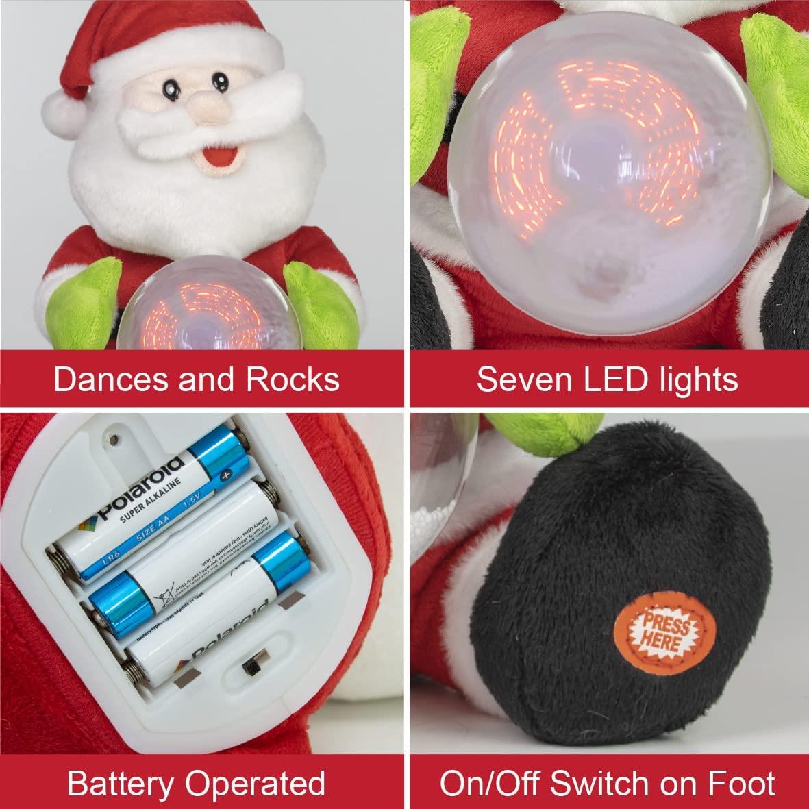 Christmas Workshop Xmas Santa With Musical Snow Ball (Carton of 6)