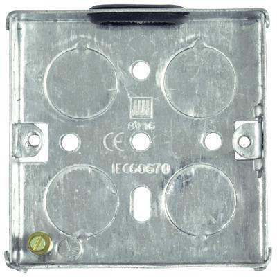 Eagle Single Gang Zinc Plated Metal Back Box