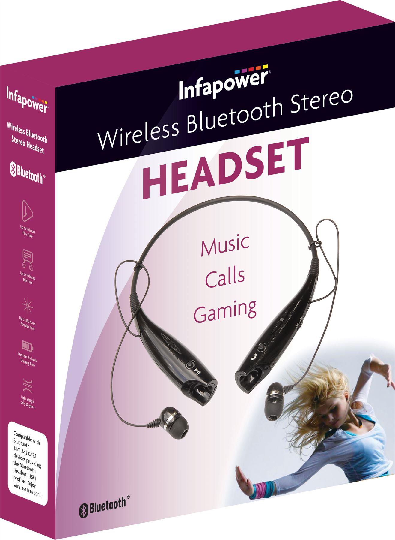 Infapower Bluetooth Stereo Headset (Black) X304