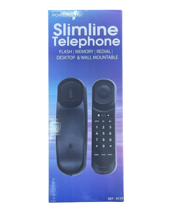 Powerplus Slimline Telephone- Black