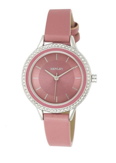 Henley Womens Fashion Analogue Biege Leather Strap Watch H06168.5