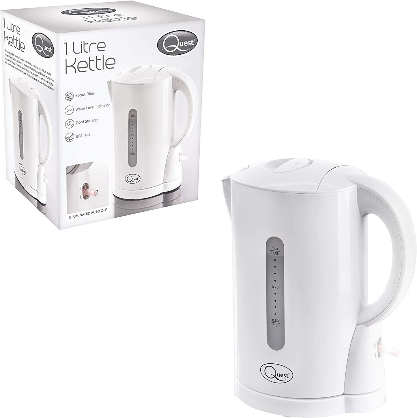 Quest 1L Jug Kettle - White