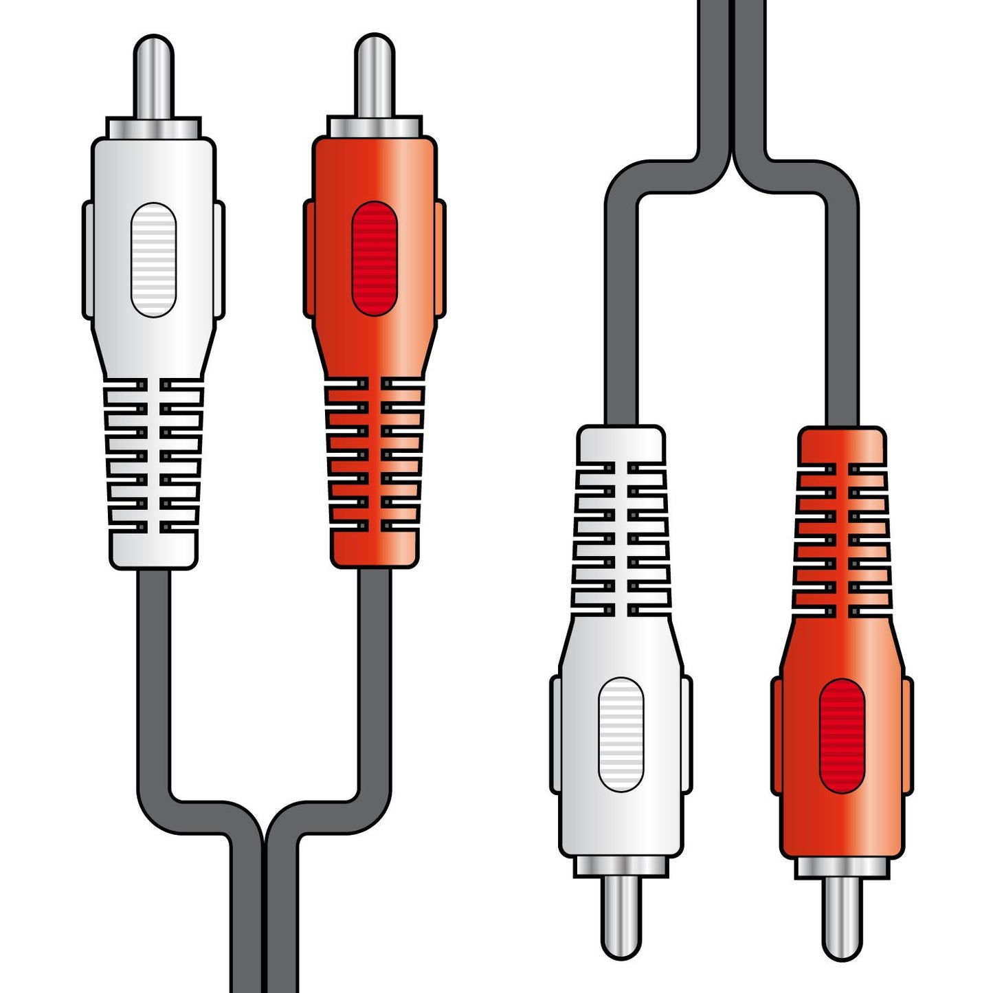2RCA Male Plugs - 2RCA Male Plugs 1.2m