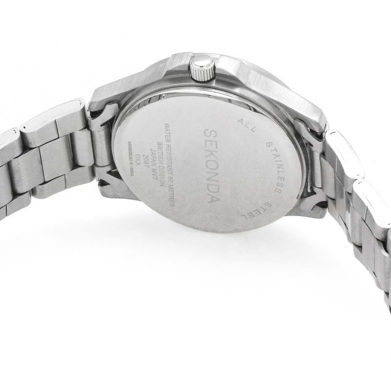 Sekonda Ladies Basic Date Black Dial Stainless Steel Bracelet Watch 2097